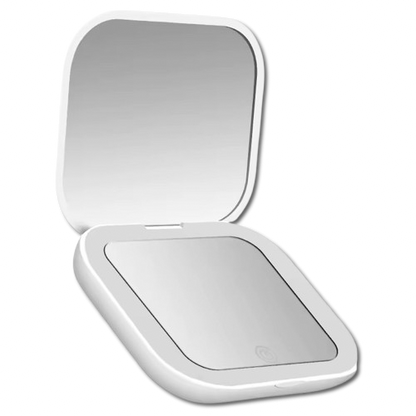 LunaGlow – LED Compact Vanity Mirror (3-Level Brightness)