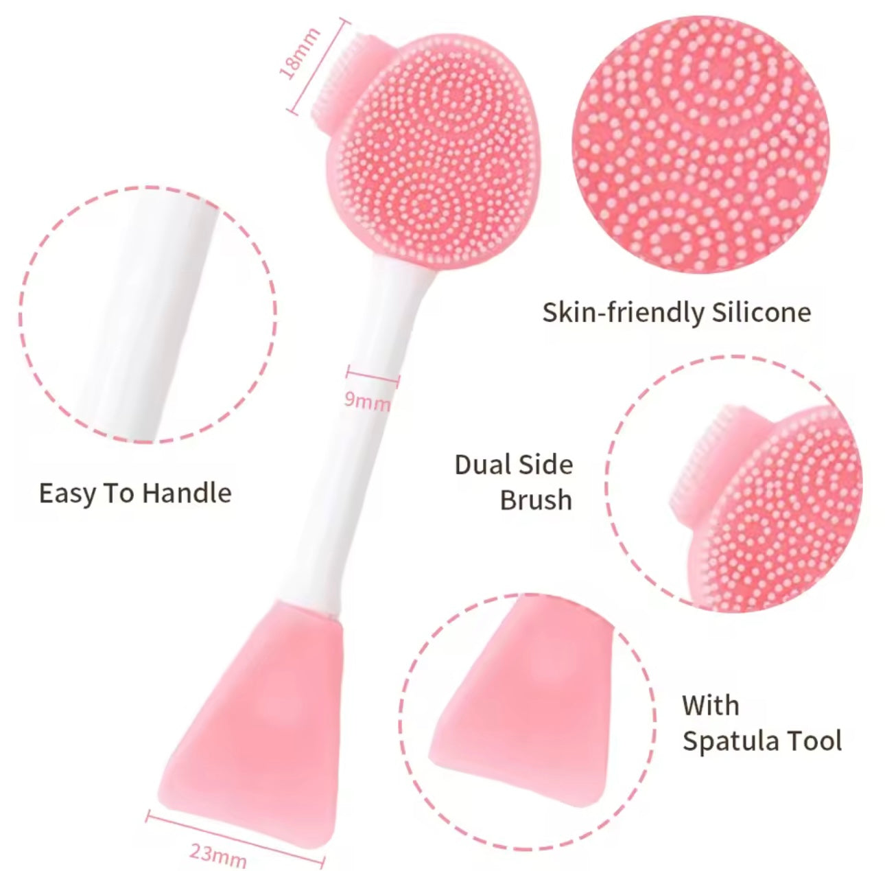 2-in-1 Silicone Facial Cleansing & Mask Brush